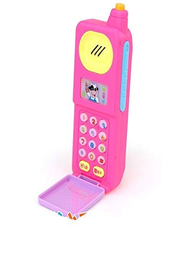VGRASSP Pretend Play Flip Cell Phones for Kids, Toddlers, Cellphone Toy with Music, Ringtones, LEDs, Birthday Party Favors and Gifts for Girls - Color as per Stock - Image 3